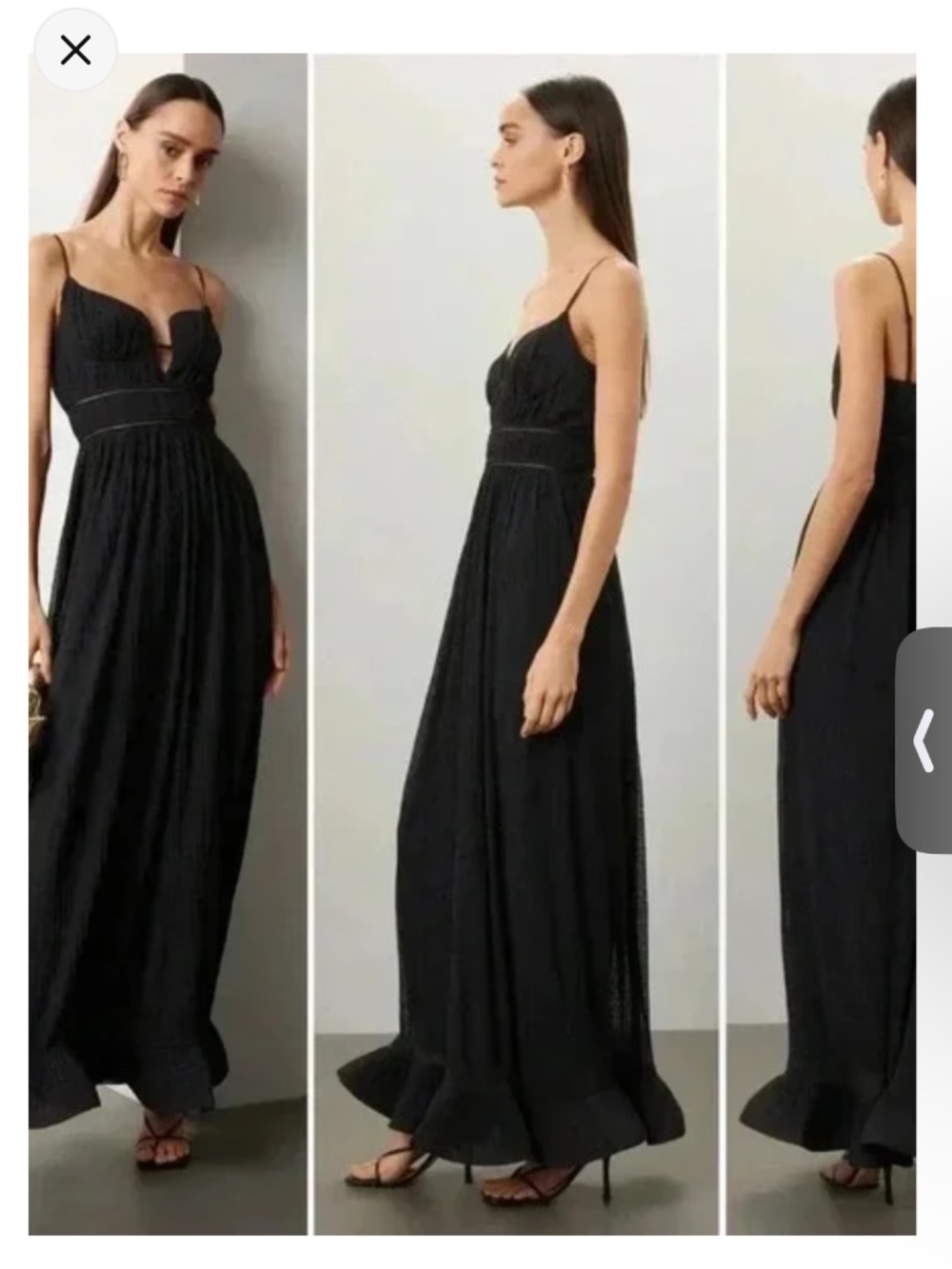 Simkhai Black Dress Maude Crinkled Bustier Gown